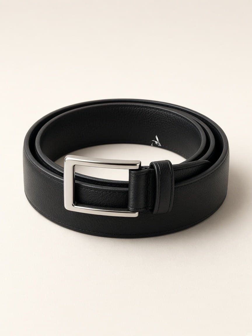 Leather Belt in Black