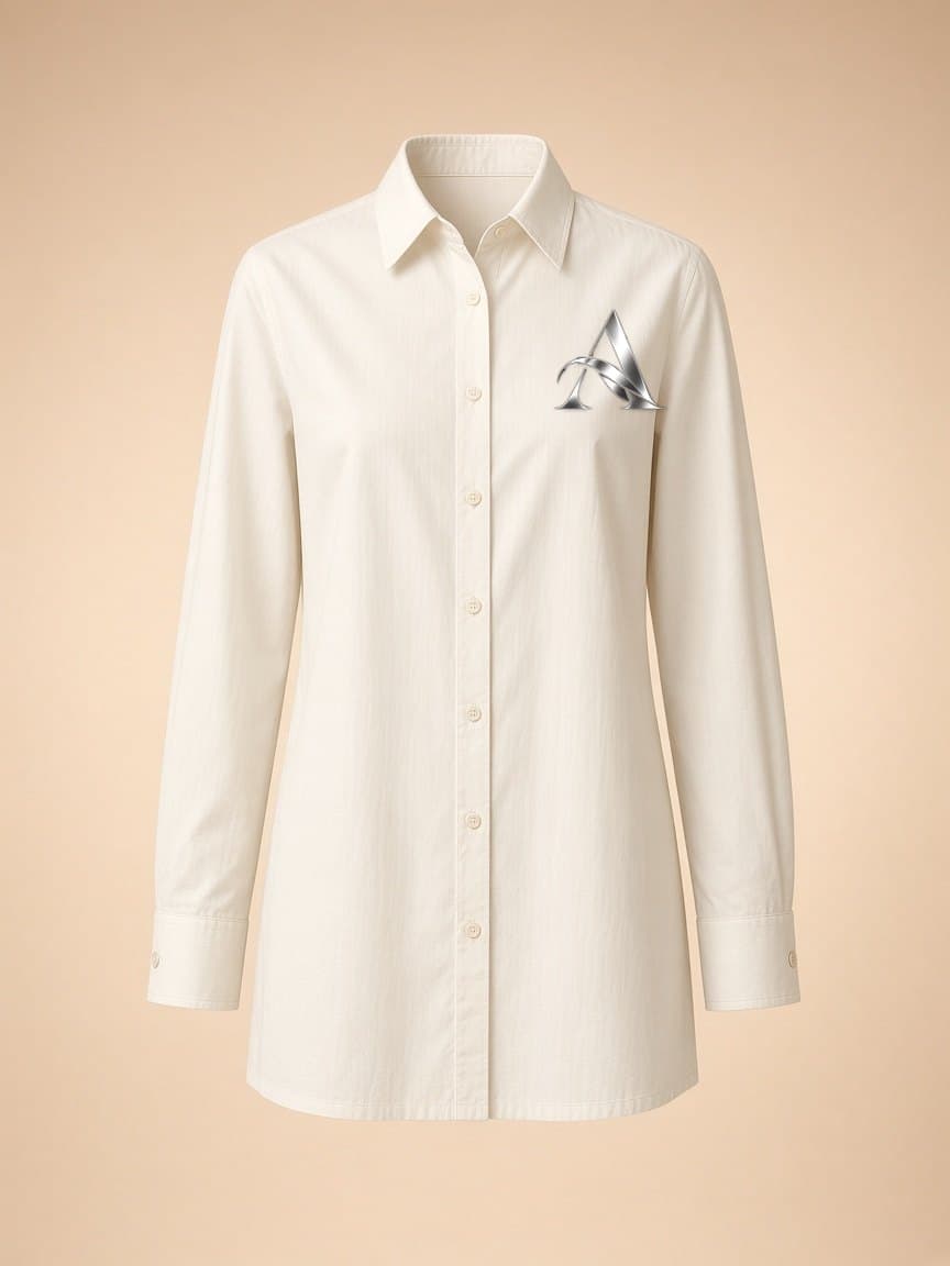 Column Shirt in Ivory