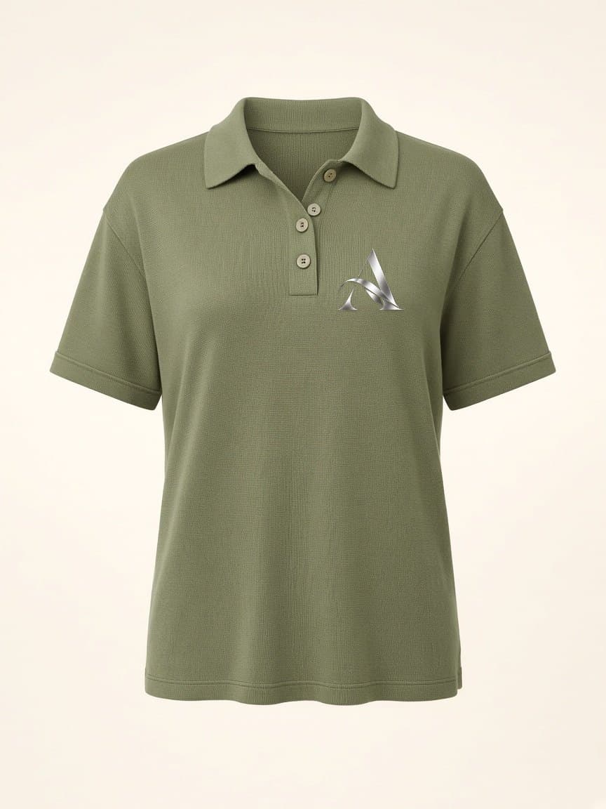 Soft Knit Polo in Olive